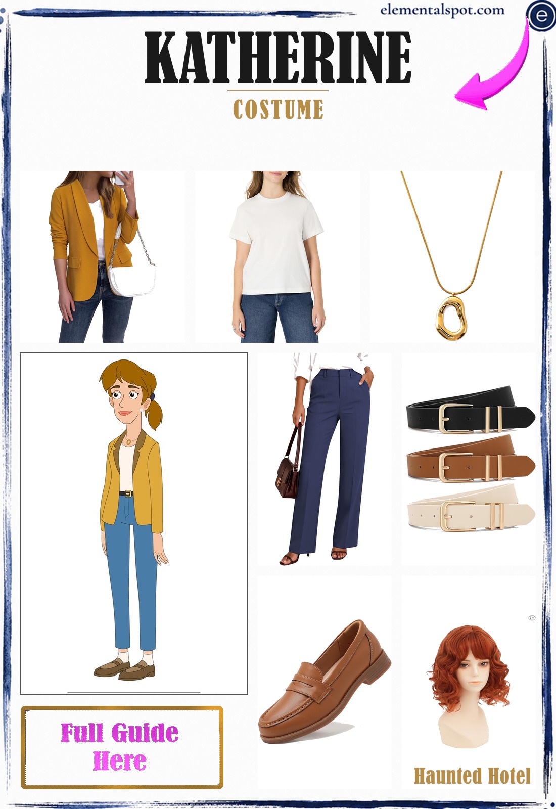 Katherine Haunted Hotel costume — all pieces in one pin