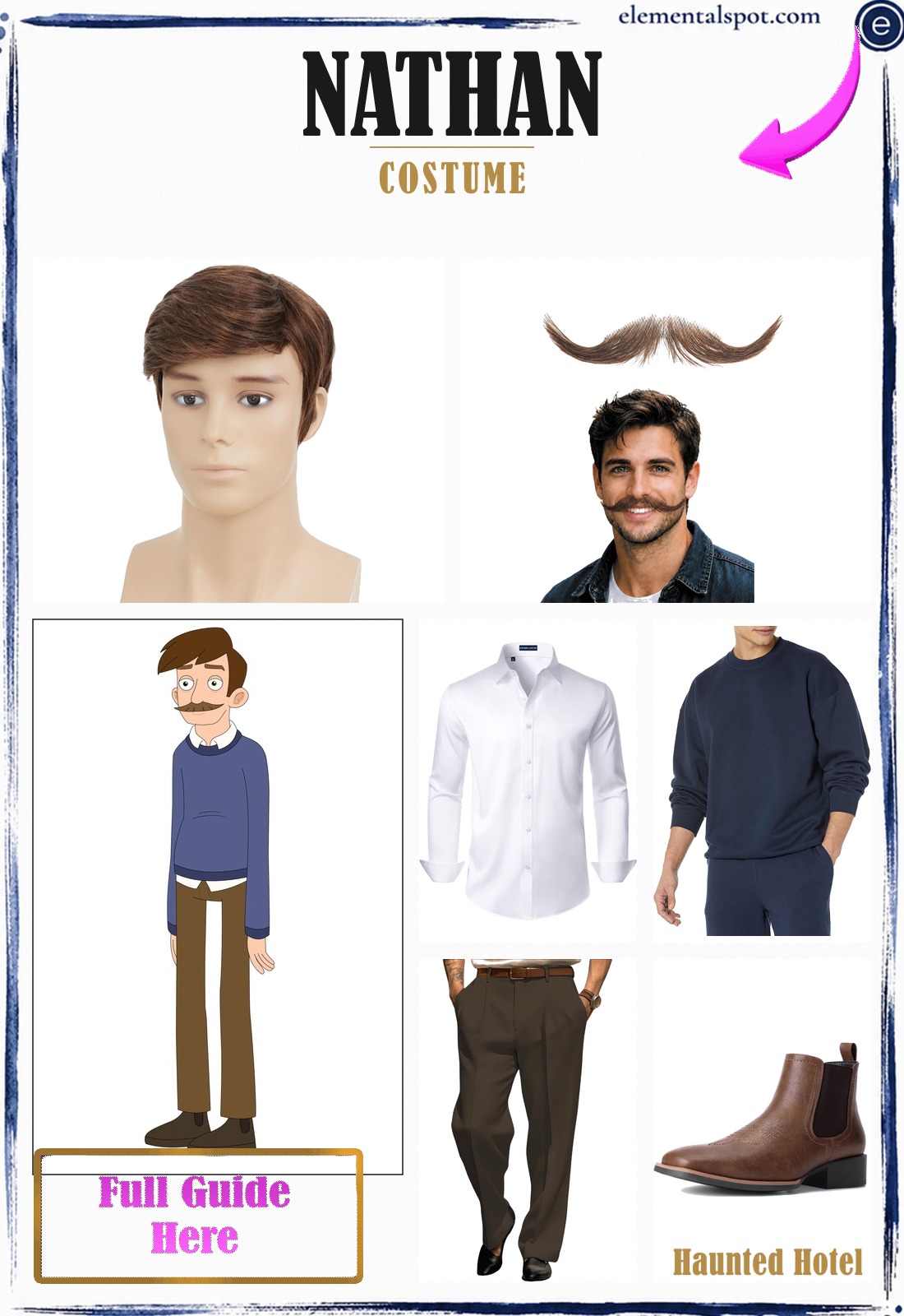 Nathan Haunted Hotel costume — all pieces in one pin