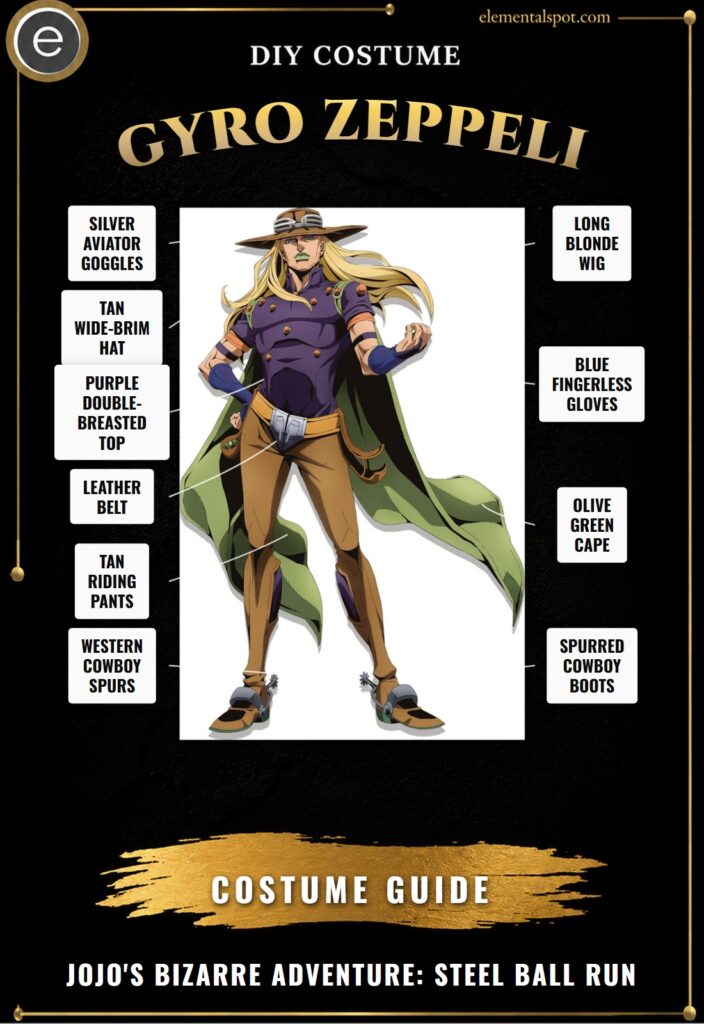 Gyro Zeppeli JoJo's Bizarre Adventure: Steel Ball Run Costume